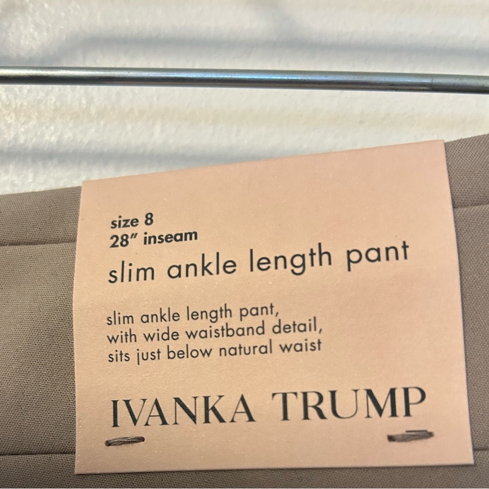 Ivanka Trump Taupe Ankle Pants size 8 NWT - Picture 4 of 10